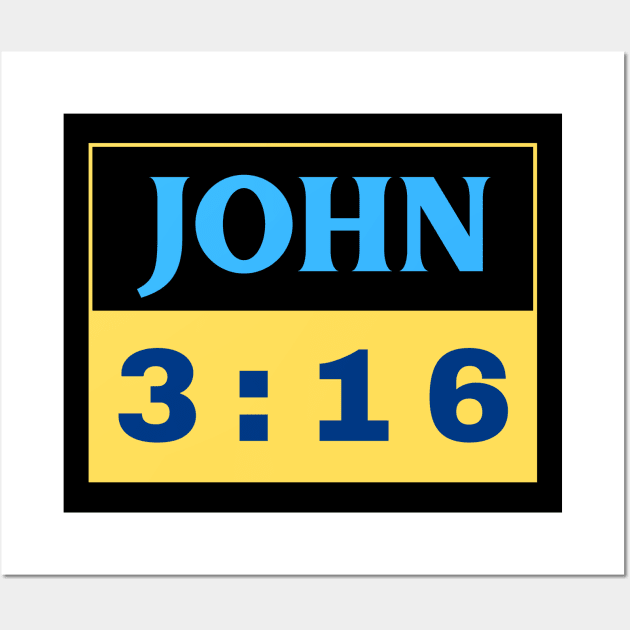 Bible Verse John 3:16 | Christian Wall Art by All Things Gospel
